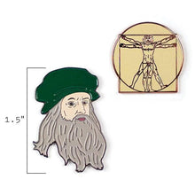 Load image into Gallery viewer, Leonardo and Vitruvian Man Pins