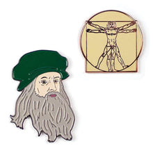 Load image into Gallery viewer, Leonardo and Vitruvian Man Pins