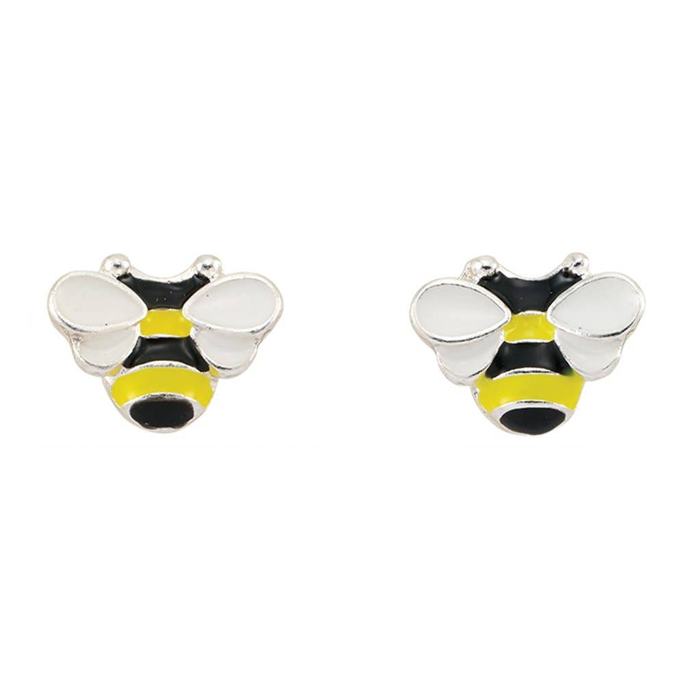 Enamel Bumblebee Earrings