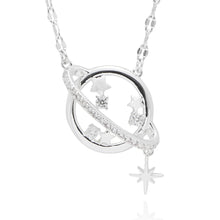 Load image into Gallery viewer, Celestial Planet Stars Silver Plated Necklace
