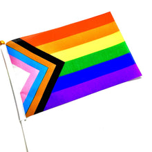 Load image into Gallery viewer, Inclusive/ Progress Pride Flag, Small (5” x 8”)
