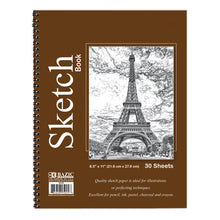 Load image into Gallery viewer, Spiral Sketch Book, 30 Sheets, 8.5" x 11"
