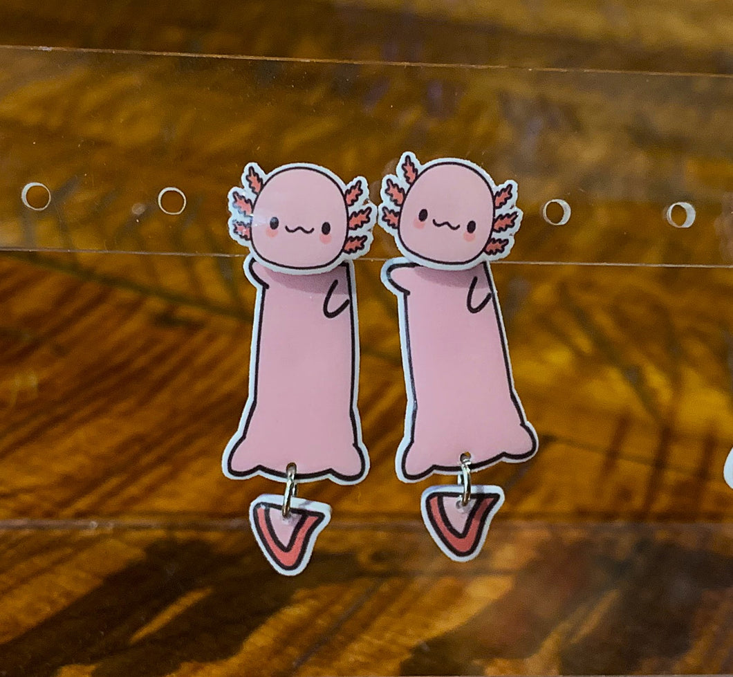 Axolotl Acrylic Earrings