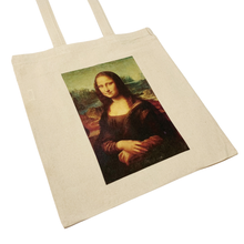 Load image into Gallery viewer, Mona Lisa Canvas Tote Bag
