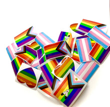 Load image into Gallery viewer, STICKERS - Mini Pride Flags (2” x 1.3”)
