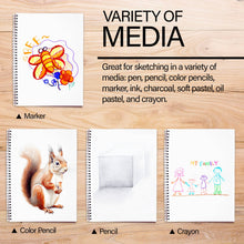 Load image into Gallery viewer, Spiral Sketch Book, 30 Sheets, 8.5" x 11"
