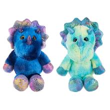 Load image into Gallery viewer, Rainbow Triceratops Plush
