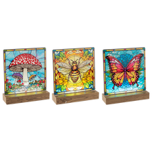 Load image into Gallery viewer, LED Light Up Stained Glass Plaques
