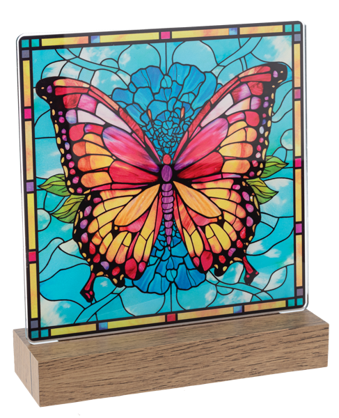 LED Light Up Stained Glass Plaques